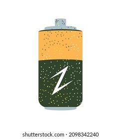 ecology battery icon flat isolated
