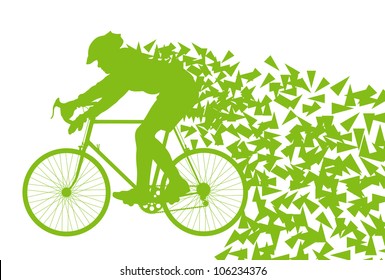 Ecology bike driving vector background concept