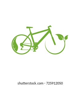Ecology bike driving vector icon