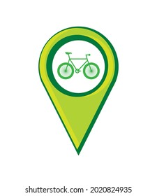 ecology bike location pointer isolated