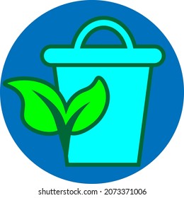 Papelera de ecología, ilustración, vector, sobre un fondo blanco.
