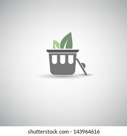 Ecology bin symbol,vector