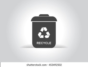 Ecology  bin trash icon.