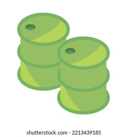 ecology bio barrel energy isometric icon