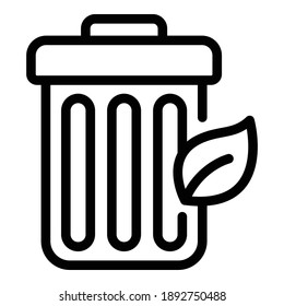 Ecology bio icon. Outline ecology bio vector icon for web design isolated on white background
