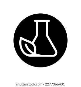 Ecology biology chemical tube environment white outline icon