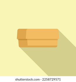 Ecology box icon flat vector. Eco bag. Recycle pack