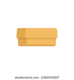 Ecology box icon flat vector. Eco bag. Recycle pack isolated