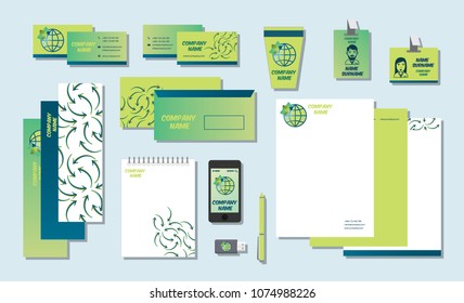 Ecology branding design. Vector illustration.