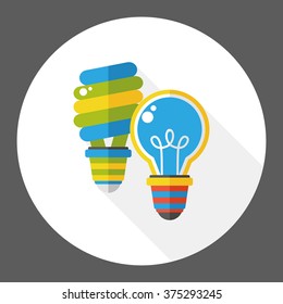 ecology bulb flat icon