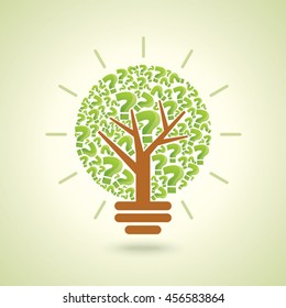 Ecology bulb light, a creative environmental idea.