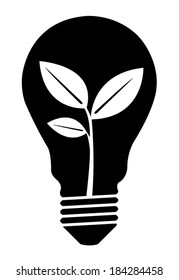 Ecology bulb light icon
