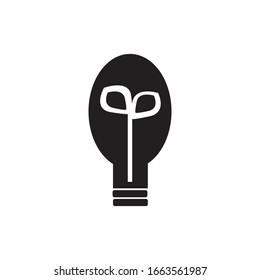 bombilla ecológica Icono de luz Icono ilustración vectorial en fondo blanco