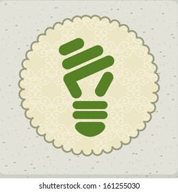 ecology bulb over gray background vector illustration 