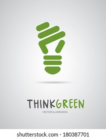 ecology bulb over gray background vector illustration 