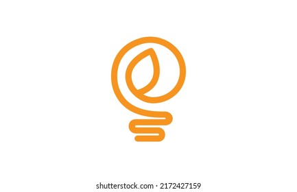ecology bulb over gray background vector illustration