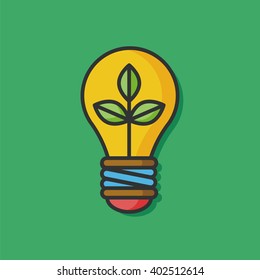 ecology bulb vector icon