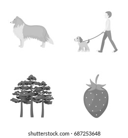 ecology, business, entertainment and other web icon icons in set collection.in monochrome style.leaf, dessert, rest,