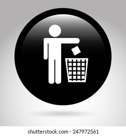 ecology button design, vector illustration eps10 graphic