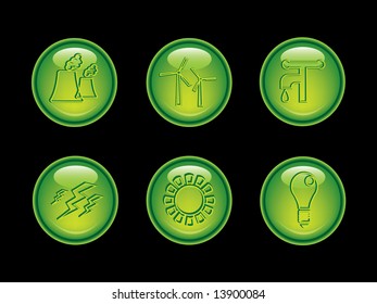 Ecology button neon series