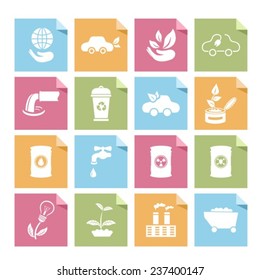  Ecology button.Vector. EPS-10 (non transparent elements, non gradient)