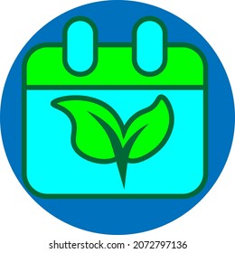 Ecology calender, illustration, vector, on a white background.
