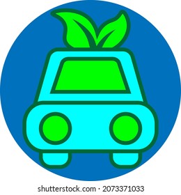 Ecology car, illustration, vector, on a white background.
