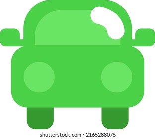 Ecology car, illustration, vector on a white background.