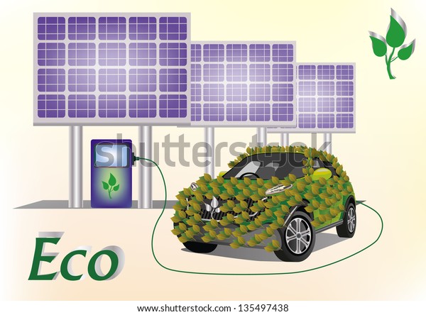 Ecology car , solar panels\
.