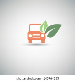 Ecology car symbol,vector