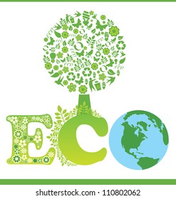 ecology card design. vector illustration