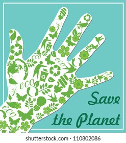 ecology card design. vector illustration