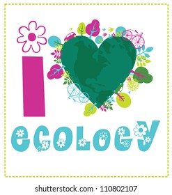 ecology card design. vector illustration