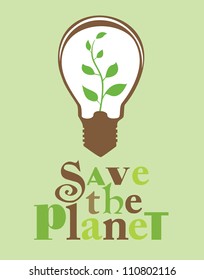 ecology card design. vector illustration