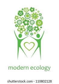 ecology card design. vector illustration
