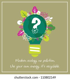 ecology card design. vector illustration