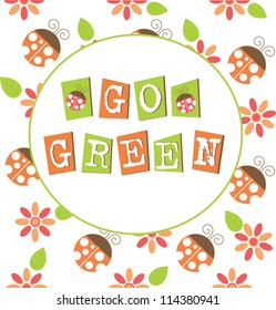 ecology card design. vector illustration