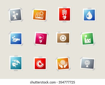 Ecology card icons for web