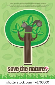 ecology card. vector illustration