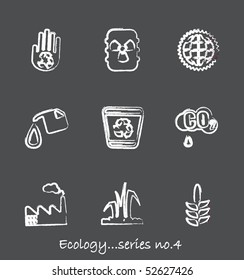 Ecology chalkboard icons...series no.4