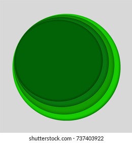 ecology in circle green save world paper art design background
