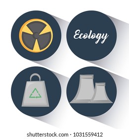 ecology clean energy icons 