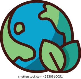 Ecology Color Line Icon - Single Icon, Vector