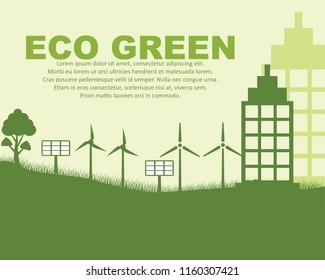 ecology concept background, vector illustration