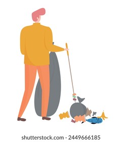 Ecology Concept of Clean Earth Environment, flat design vector illustration, for graphic and web design 
