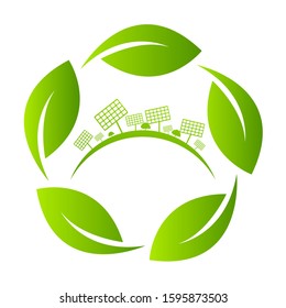 Ecology concept  clean energy, save nature Green environmentally friendly