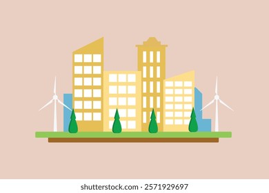 Ecology concept. Colored flat vector illustration isolated.	