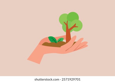 Ecology concept. Colored flat vector illustration isolated.	
