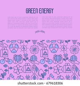 Ecology concept contains seamless pattern with thin line icons for environmental, recycling, renewable energy, nature. Save Earth concept. Vector illustration.