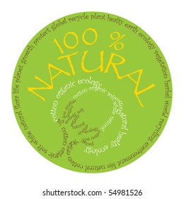 Ecology concept was created with typographic design